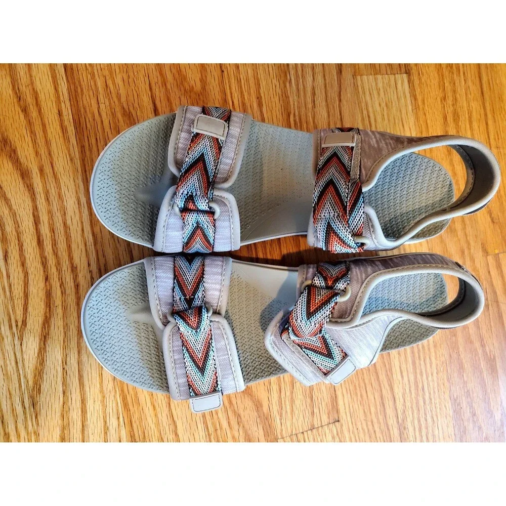 Muk luks sandals Roller Style Hook and Loop Strappy Size 9 - Picture 3 of 10